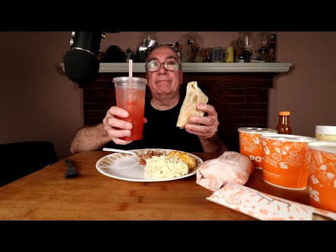 ASMR Popeyes Chicken Wrap Mukbang Whispering