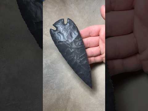 Making a Sharkskin Obsidian Spearhead