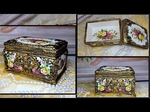 Beautiful Baroque Jewelry Box out of cardboard/DIY Jewelry Boxes