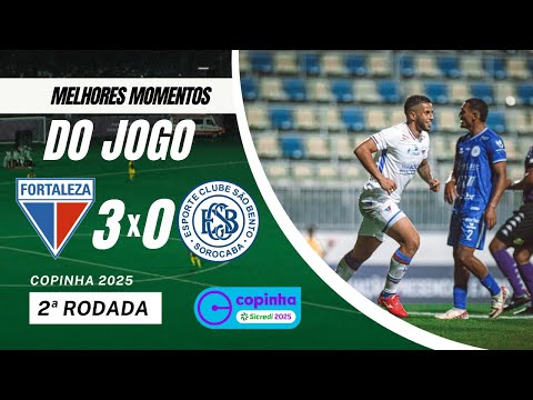 FORTALEZA 3X0 SÃO CARLOS | MELHORES MOMENTOS | GOLS DA  COPINHA 2025 - COPA SP JR