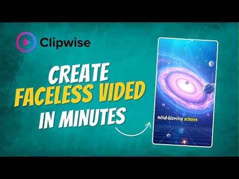 How To Create Faceless Videos In Minutes ll Clipwise Review