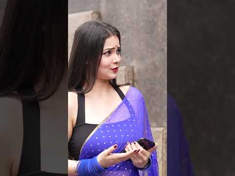 Ghar ki bahu in Blue saree💙 #shorts #oyeitsprank #love