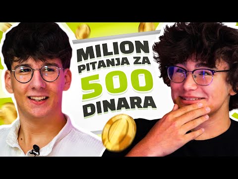 Pitanje ZA PROSEK | MILION Pitanja Za 500 DINARA