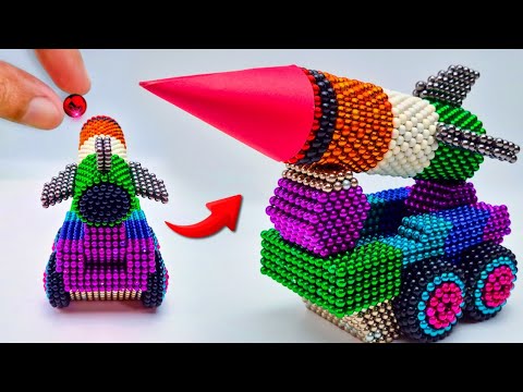 DIY - Mini Missile Launch Truck With Magnetic Balls ASMR | My Magnet #art