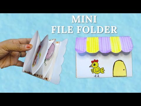 [SUB] DIY MINI File 📁 FOlder 📁 with white paper 미니 파일 폴더 만들기