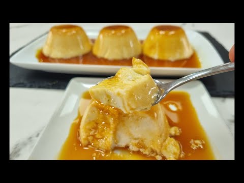 FLAN MUY CREMOSO SIN HUEVOS SIN HORNO Y EN 10 MINUTOS. Delicioso flan de vainilla muy fácil