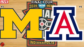 #1 MICHIGAN vs #1 ARIZONA NCAA MARCH MADNESS FINAL FOUR LIVE GAME CAST & AUDIO