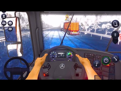 Snowy Way Crazy Truck Driving 🚛🔥🚍Highway Adventure| Truck Simulator🚍: Ultimate iOS&Android (3D)