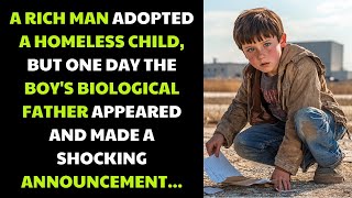 Rich man adopted a homeless child, but one day the boy's biological father appeared and declared...