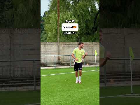 Who is better at that age 👀✨ #skills #football #messi #yamal #shorts