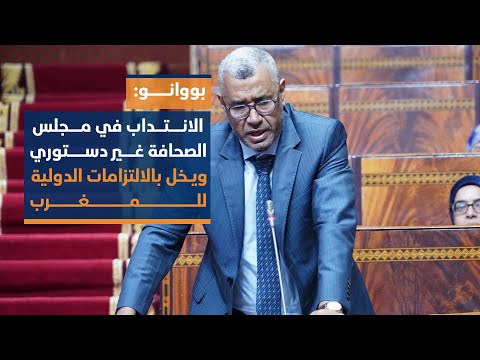 بووانو: الانتداب في مجلس الصحافة غير دستوري ويخل بالالتزامات الدولية للمغرب