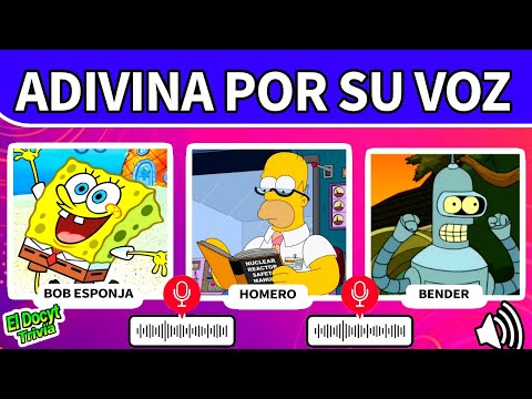 Adivina por su voz 🎙️😱 Los Simpson - Futurama - Bob esponja - Homero - Fray - lisa El Docyt Trivia