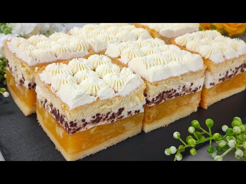 Mehr Äpfel als Teig! Super cremiger Apfelkuchen in 15 Minuten! Einfaches Rezept.