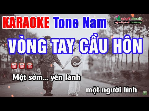 Vòng Tay Cầu Hôn Karaoke Tone Nam | Nhạc Sống Thanh Ngân