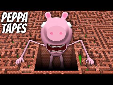 I found a PEPPA PIG TAPES in Minecraft ! What's INSIDE the BIGGEST MAZE ?