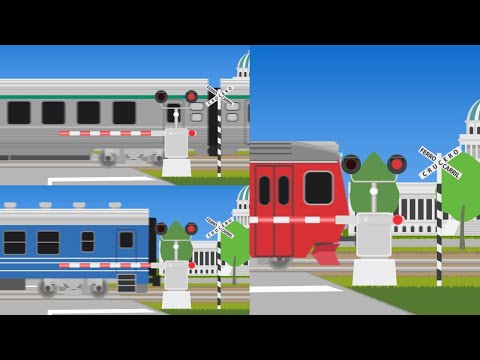 Cuba, Level crossings【踏切アニメ】キューバでカンカン😂😂😂Railroad crossings　４K