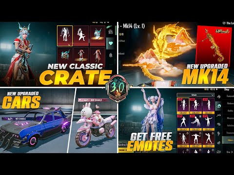 Free Emotes For Everyone 🔥 New Classic Crate Leaks | New Dragon Emperor Spin || New Super Car PUBGM