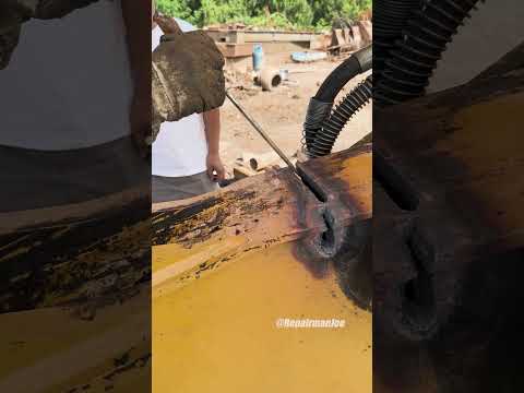 P1 Excavator arm welding repair. #short #shorts