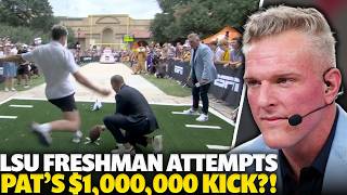 Can This LSU Freshman Win $1 Million In Pat McAfee's Field Goal Challenge?!