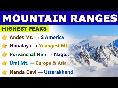TOP MOUNTAIN RANGES & HIGHEST PEAKS IN INDIA 🇮🇳 | WORLD MOUNTAINS | MOST IMPORTANT MOUNTAIN PEAKS |