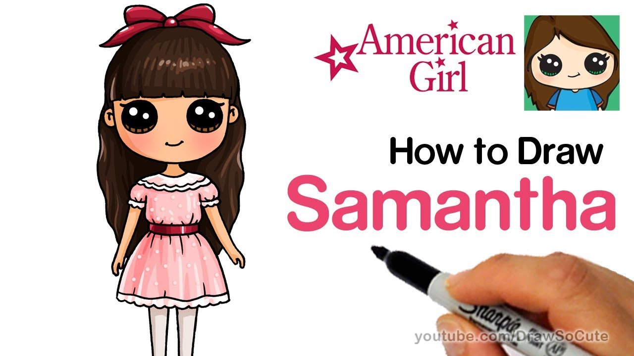 How to Draw Samantha Easy American Girl Doll
