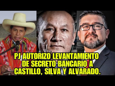 PJ AUTORIZA EL LEVANTAMIENTO DE SECRETO BANCARIO A EXPRESIDENTE PEDRO CASTILLO Y COMPLICES.