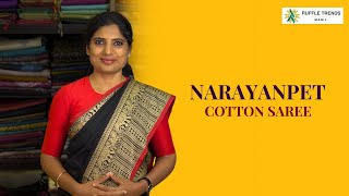 🔖 Code: CNOO4 | ₹1,050 | www.ruffletrends.comNew Arrival – Narayanpet Cotton Saree ✨