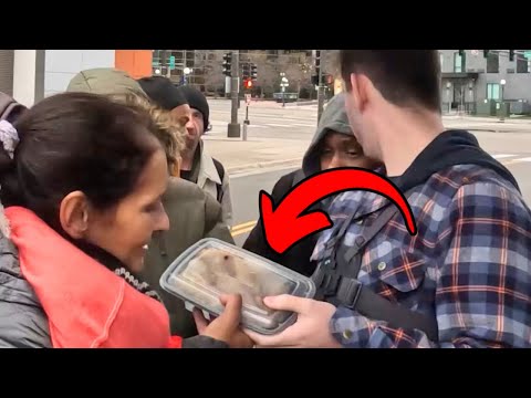 Handing Out $1,000 of Food to Homeless People!