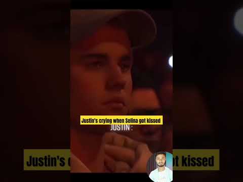 Justin's crying when selina got kissed 💔 😭 #justinbieber #selenagomez #shorts