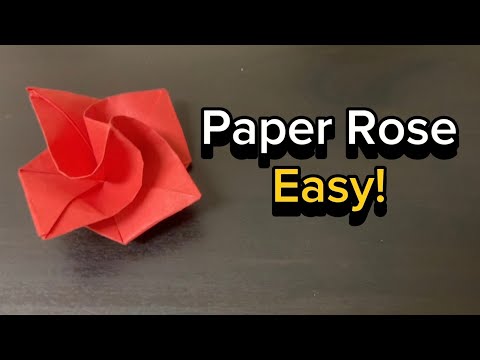 How to Make an Easy Origami Rose Gift