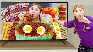 Mukbang Fire Spicy Noodle Tteokbokki TV 속 대왕 라면 음식 먹방 모음! Convenience Store food | HIU 하이유