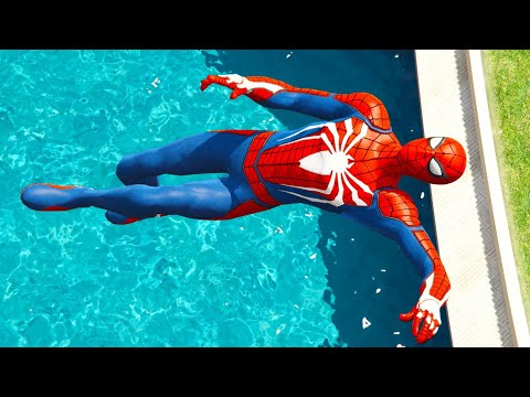 GTA 5 : Spiderman Epic Ragdolls Funny Fails Gameplay (Falling, Car, Bike Stunt, Water Ragdoll)