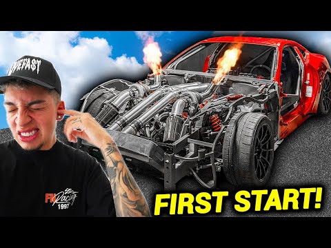 TWIN TURBO V12 FERRARI FIRST START UP!!! (TOO LOUD)