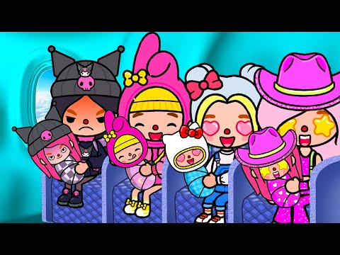 The Quadruplets Were Adopted By Melody, Hello Kitty, Kuromi and Barbie | Toca Life Story | Toca Boca