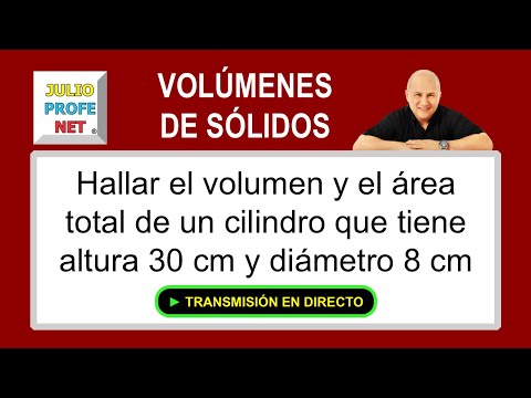 En vivo 🔴 Volumen y área de un cilindro