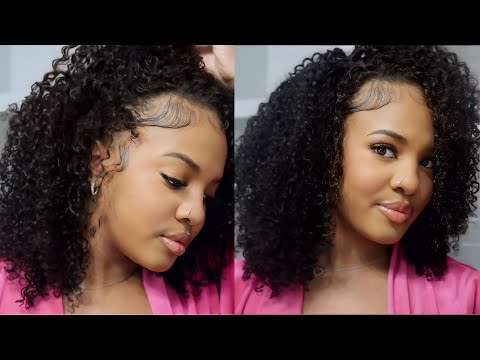 THE CHEAT CODE 🤫 *VIRAL* ISEE HAIR KINKY CURLY HALF-WIG INSTALL IN 5 MINUTES!! |