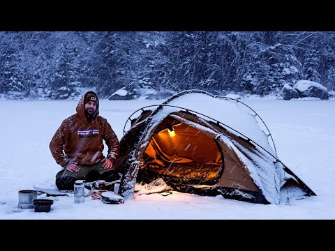 Winter Camping In Freezing Temperatures And Snow