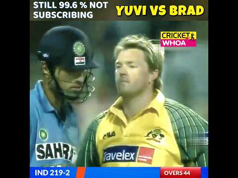 29M views | Yuvi Vs Brad Sledge 🔥😱😱 #cricket #shorts #viral