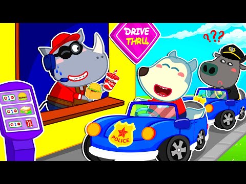 Stranger Danger in McDonald's Drive Thru 🦏 Learn Safety Tips 🤩 Wolfoo Kids Cartoon 🇨🇦