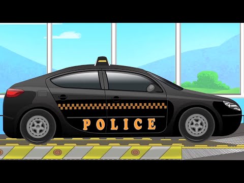 London Police Van, Kids Car Wash Cartoon Video For Children