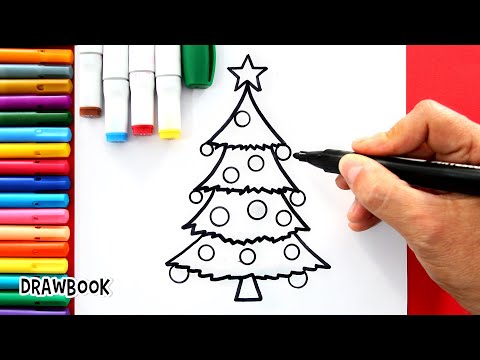 How to Draw and Paint a CHRISTMAS TREE | Easy Step-by-Step Holiday Art Tutorial