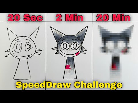 Drawing INCREDIBOX SPRUNKI ( WENDA ) in 20 Sec, 2 Min and 20 Min.