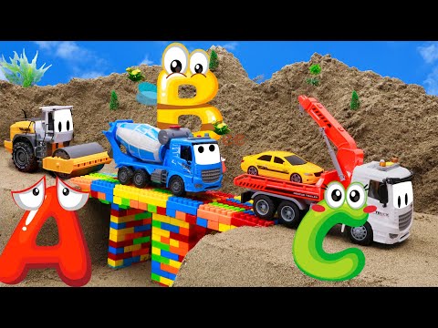 ABC Song with Balloons | Learn ABC Alphabet for Children |Car toys Rstories| Enjo mini farm