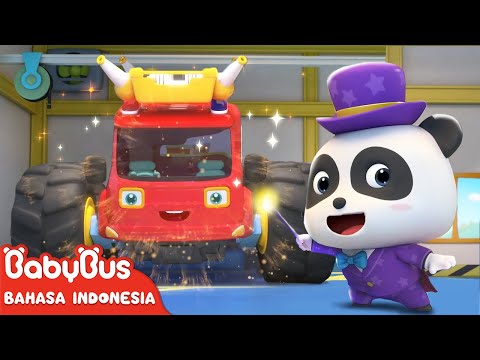 Pesulap Bayi Panda & Mobil Monster | Lagu Mobil Monster | Lagu Anak-anak | BabyBus Bahasa Indonesia