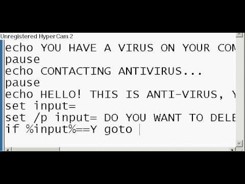 how to make a batch virus