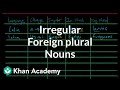 Exploring Irregular and Foreign Plural Nouns