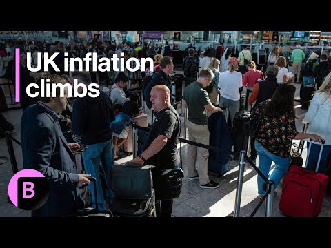 YouTube video thumbnail: UK Inflation Accelerates, Driven by Air Fares, Hotels, Fuel, Adding to Pressure on BOE