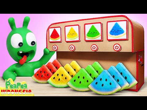 Pea Pea dan Mesin Penjual Semangka Berwarna-warni - Video Lucu untuk Anak