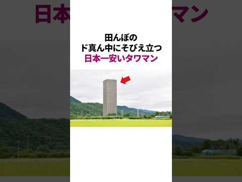 ド田舎の日本一安いタワマン　#雑学