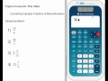 Converting Improper Fractions and Mixed Numbers with TI-34